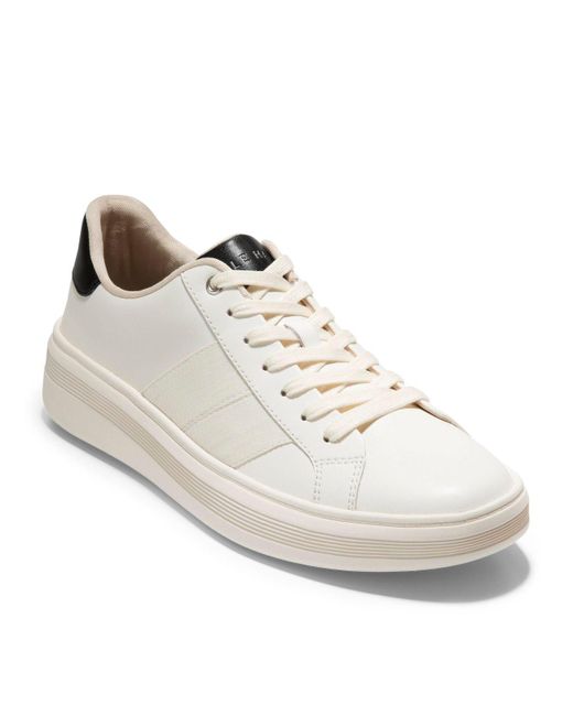 Cole Haan Leather Grand Crosscourt Premier Sneaker Shoes in White for ...