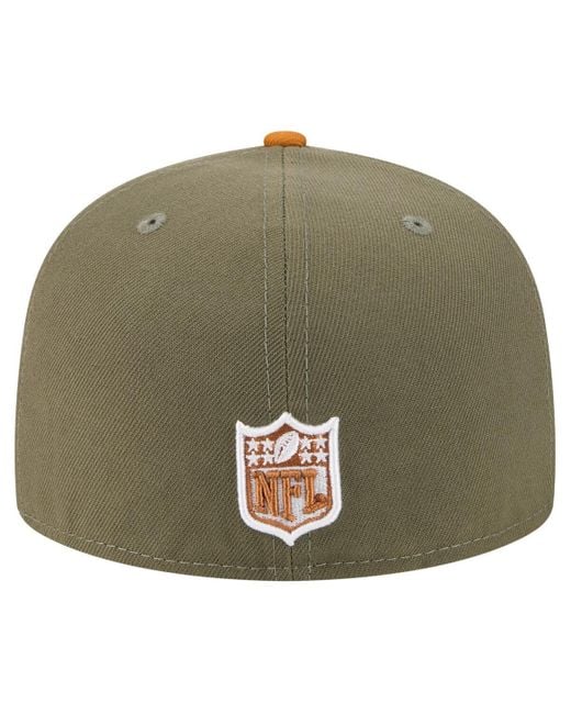 KTZ Green Â Olive/brown Buffalo Bills Color Pack A-frame 59fifty Fitted Hat for men