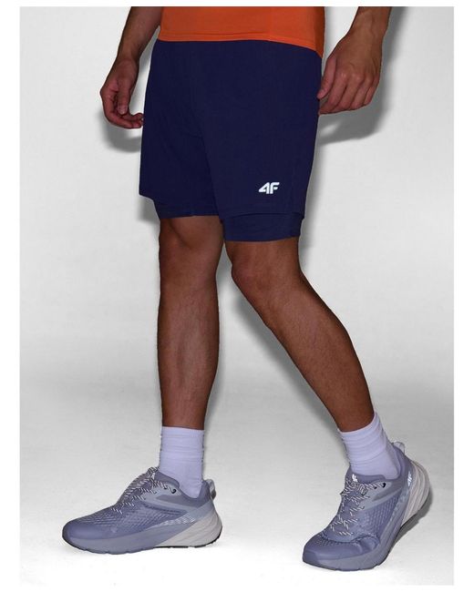 4F Blue Quick-drying Trail Running Shorts