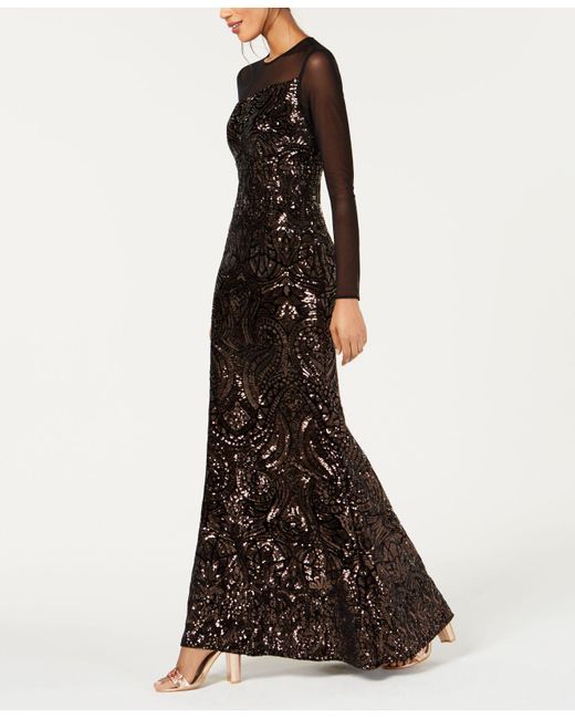 Black Sequin Wrap Gown | Sequin Maxi Dress | Bombshell