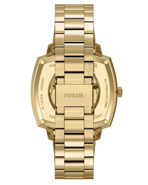 Fossil Metallic Nick Jonas X Machine Luxe Automatic Gold-tone Stainless Steel Watch