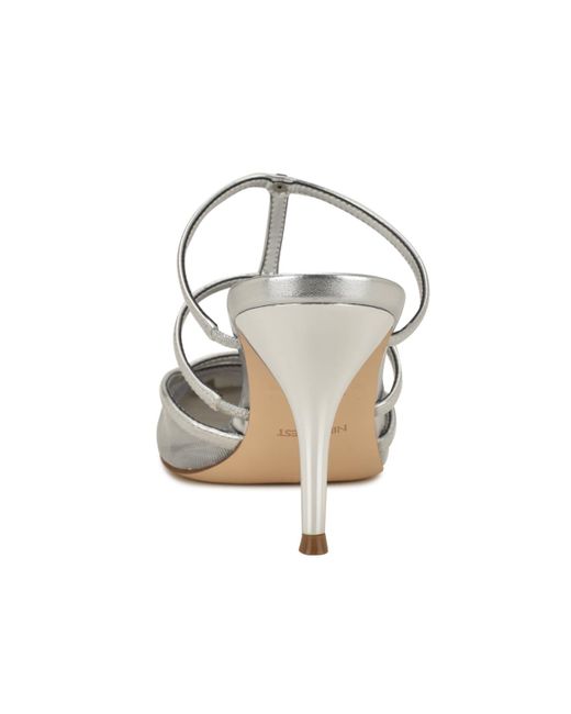 Nine West White Tianala Caged Slip-on Stiletto Pumps