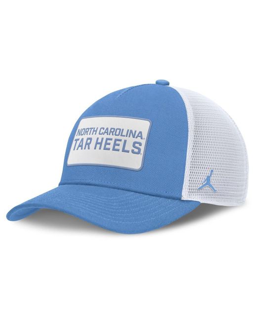 Nike Carolina Blue/white North Carolina Tar Heels 2025 On-field Rise Patch Trucker Adjustable Hat for men