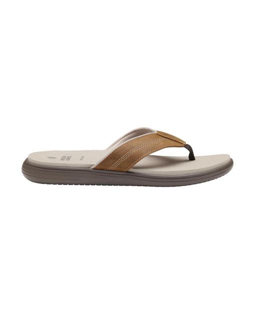 Johnston & Murphy White Upton Flip Flop for men