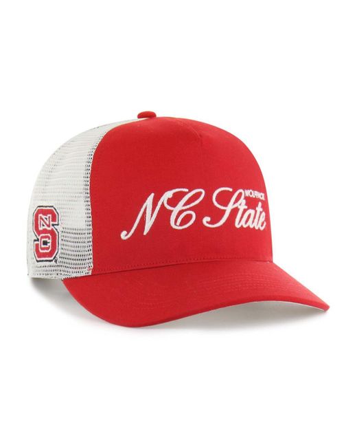 '47 Red And Nc State Wolfpack Contemporary Basics Foundation Trucker Hitch Adjustable Hat