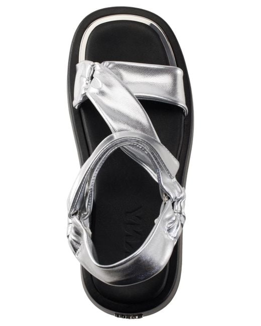 DKNY Black Lollie Asymmetrical Platform Sport Sandals
