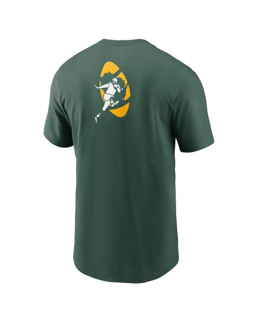 Nike Green Bay Packers Rewind Front And Back Hit Essential T-shirt for men