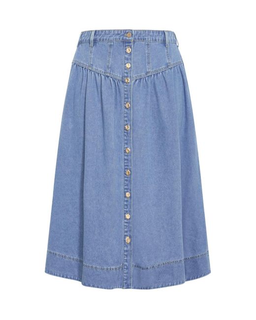 City Chic Blue Plus Size Ari Denim Skirt