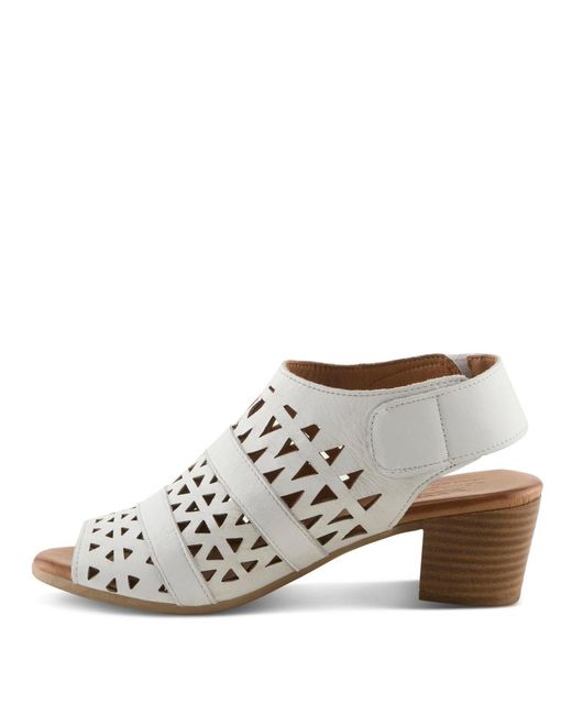 Spring Step White Dorotha Ankle Strap Sandal