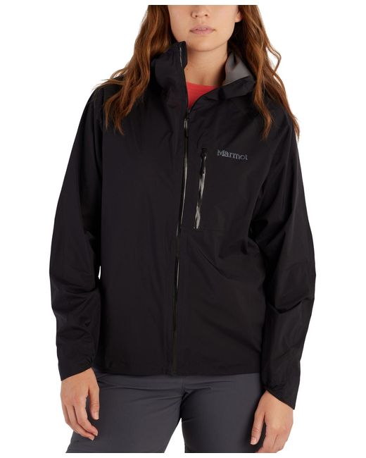 Marmot Black Superalloy Packable Rain Jacket
