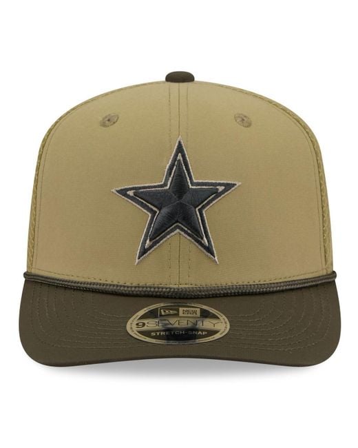 KTZ Green Dallas Cowboys 2025 Salute To Service 9seventy Adjustable Hat for men