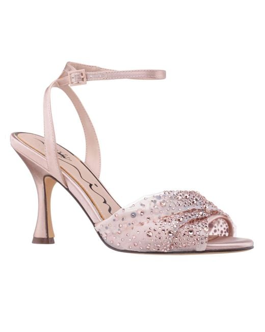Nina Pink Vida Almond Toe Evening Sandals