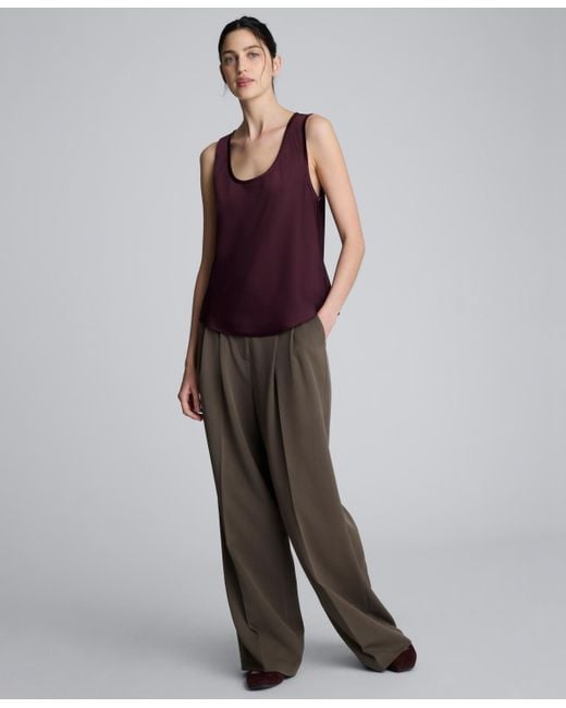 Kenneth Cole Purple Scoop Neck Sleeveless Tank Top