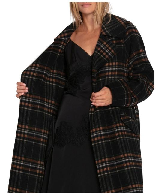 Belle & Bloom Black Heart To Heart Large Collar Maxi Coat