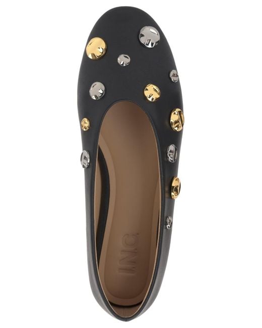 INC International Concepts Black Rachany Hardware Flats