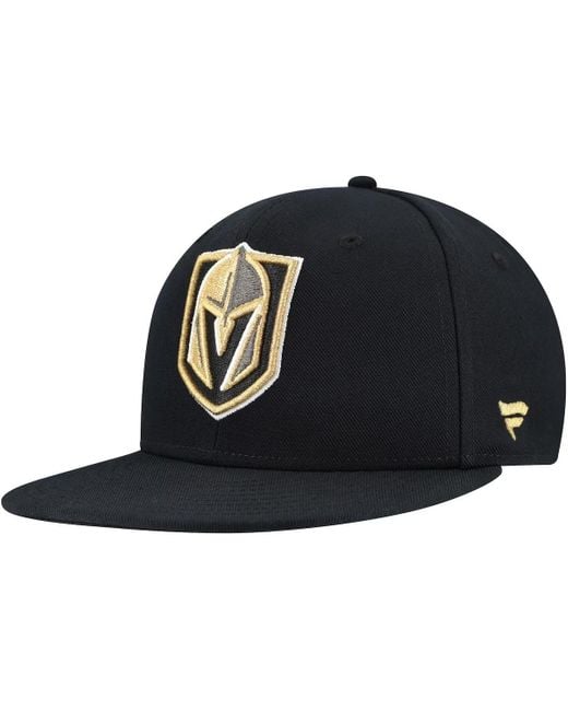 Fanatics Black Vegas Golden Knights Core Fitted Hat for men