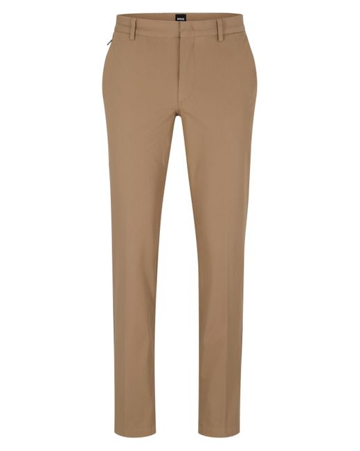 Boss Natural Boss By Stretch Slim-fit Trousers for men