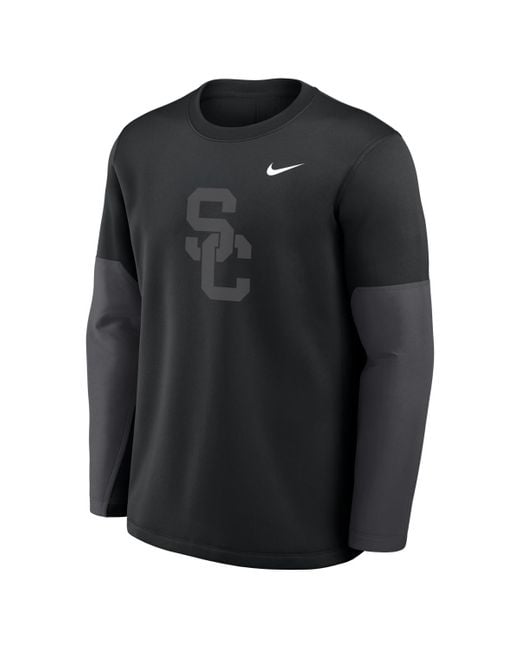 Nike Blue Usc Trojans 2025 Sideline Coach Performance Long Sleeve T-shirt for men