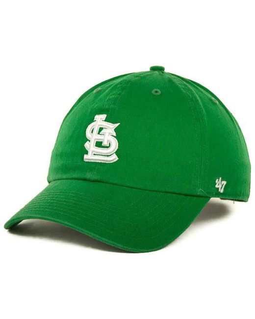 47 Brand Green St. Louis Cardinals Clean Up Hat for men