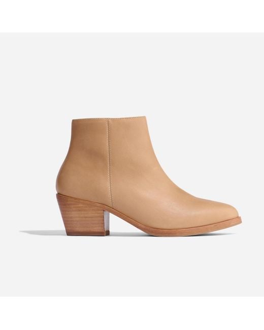 Nisolo White Marisa Inside Zip Boot