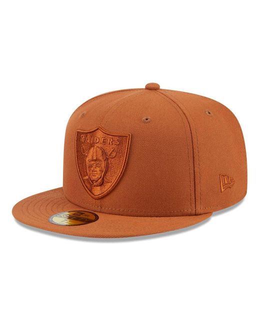 KTZ Brown Las Vegas Raiders Color Pack 59fifty Fitted Hat for men