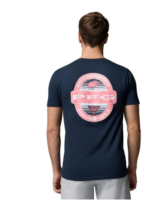 Columbia Blue Pfg Yeager Graphic T-shirt for men