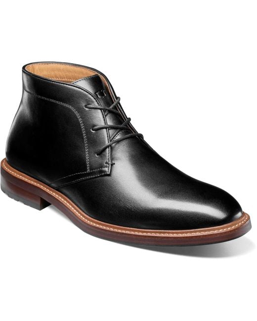 Florsheim Black Anthem Plain Toe Chukka Boot for men