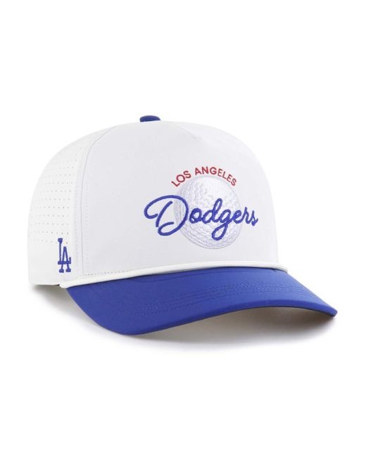 '47 White/royal Los Angeles Dodgers Gimmie Golf Hitch Rope Adjustable Hat for men