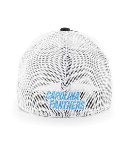 47 Brand Black Carolina Panthers Adjustable Trucker Hat in Blue