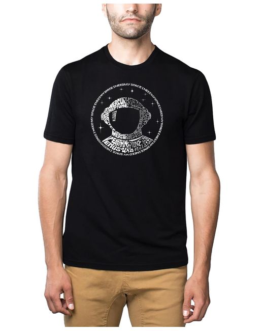 LA Pop Art Black Premium Blend Word Art I Need My Space Astronaut T-shirt for men