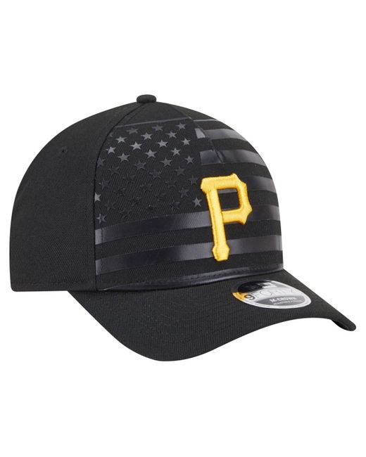 KTZ Blue Pittsburgh Pirates American Flag 9forty M-crown A-frame Adjustable Hat for men