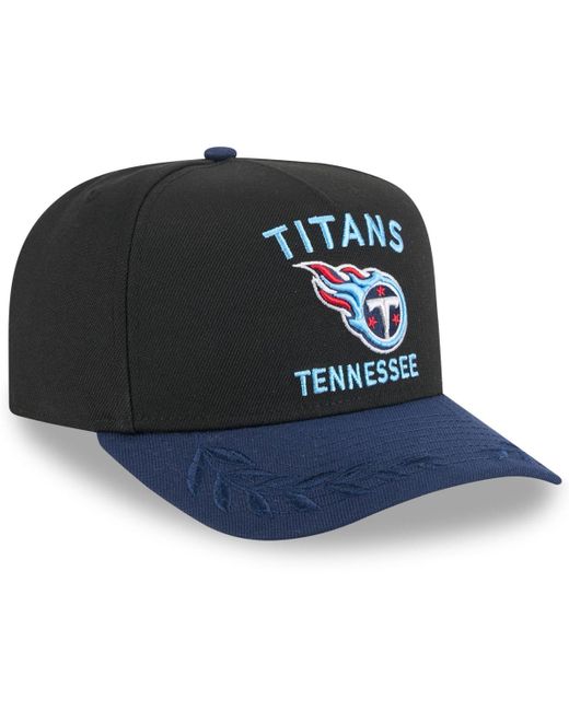 KTZ Blue Black/navy Tennessee Titans 2025 Nfl Draft A-frame 9fifty Snapback Hat for men