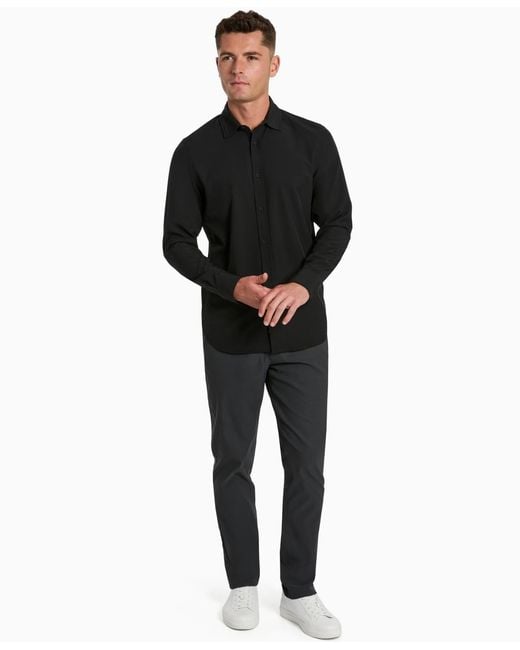 Kenneth Cole Blue Solid Slim Fit Performance Shirt for men