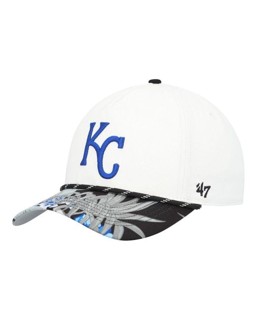47 Brand White Kansas City Royals Dark Tropic Hitch Snapback Hat