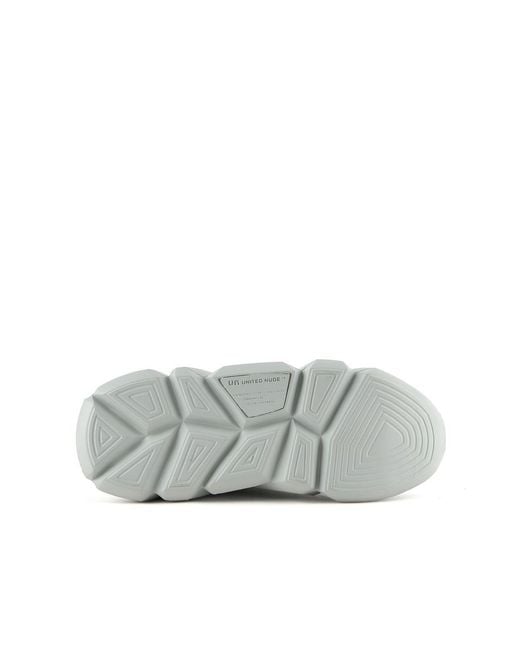 United Nude Gray Space Kick Max Nappa And Sheep Leather Upper Sneakers