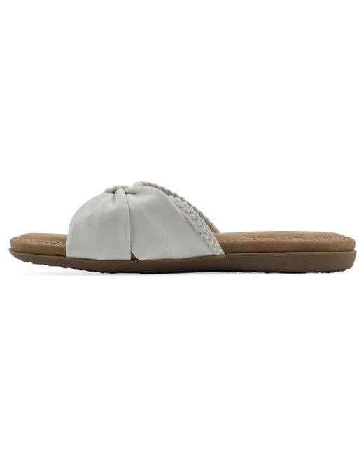 White Mountain Gray Fasha Slide Slip-on Sandals