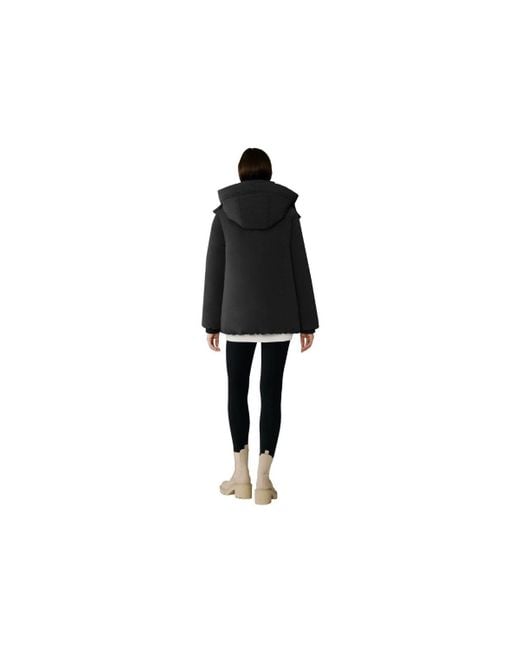 SOIA & KYO Black Elmira Cocoon Down Jacket