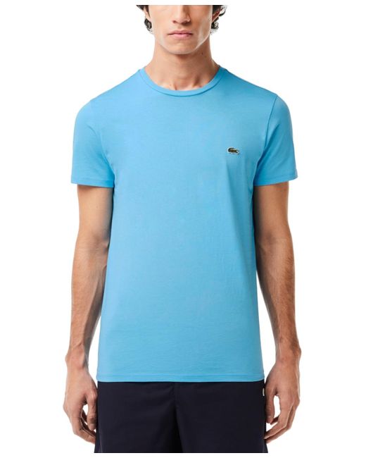 Lacoste Blue Classic Crew Neck Soft Pima Cotton T-shirt for men