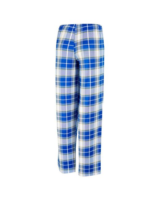 Concepts Sport Blue Royal Los Angeles Rams Ashford Plaid Knit Pants