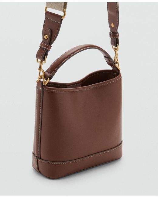 Mango Brown Small Bucket Bag