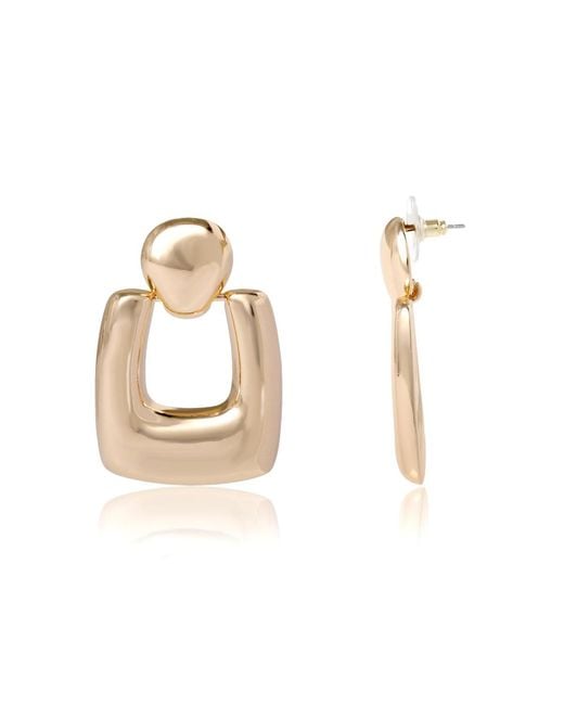BCBGMAXAZRIA White Retro Rectangle Drop Earrings