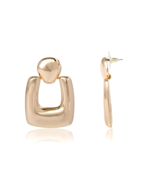BCBGMAXAZRIA White Retro Rectangle Drop Earrings
