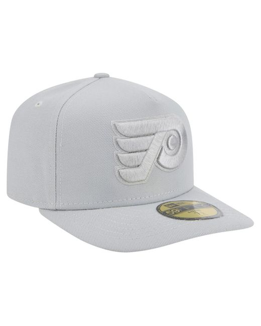 KTZ Gray Philadelphia Flyers Color Pack A-frame 59fifty Fitted Hat for men
