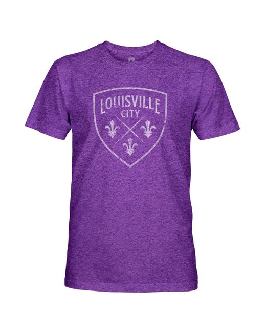 1863fc Purple Louisville City Fc Mono Badge Vintage Tri-blend T-shirt for men