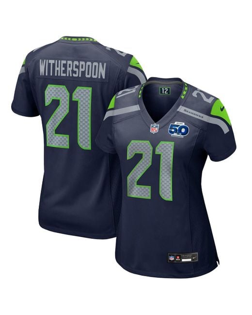 Nike Blue Devon Witherspoon Seattle Seahawks Team 50th Season Game Jersey