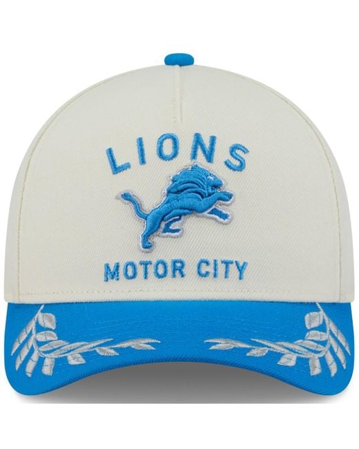 KTZ Cream/blue Detroit Lions 2025 Nfl Draft 9forty A-frame M-crown Adjustable Hat for men