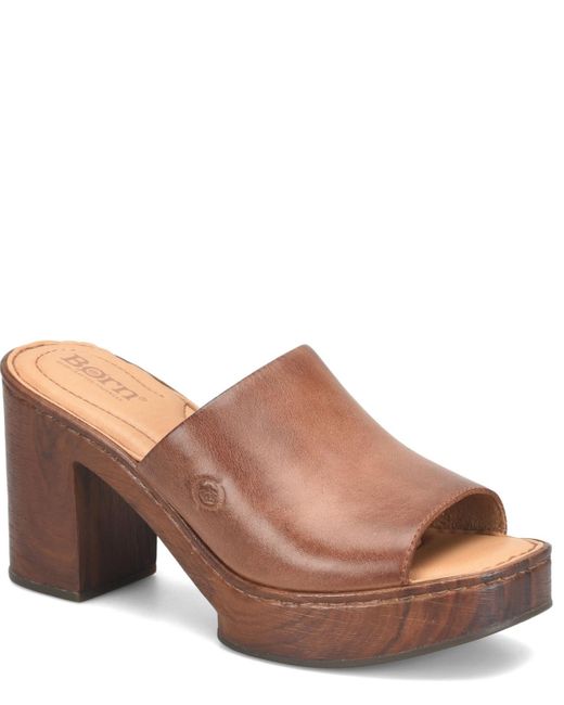 Born Brown Nix Square Toe Sandals