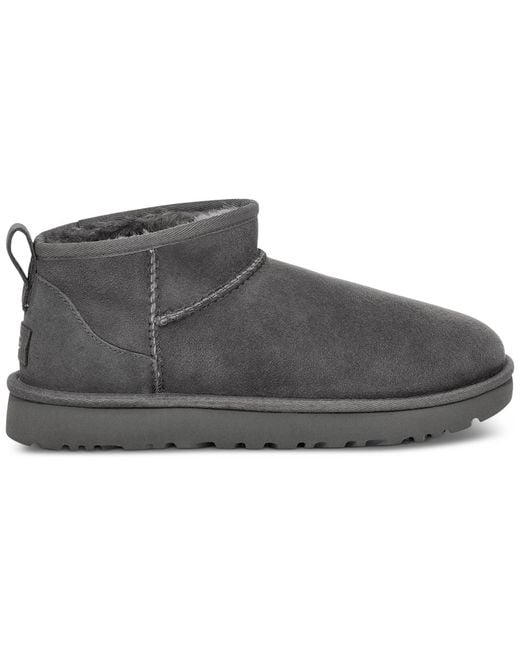 Ugg Gray Classic Ultra Mini Booties