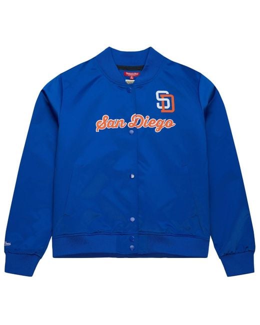 Mitchell & Ness Blue San Diego Padres Cooperstown Collection Full-snap Satin Jacket