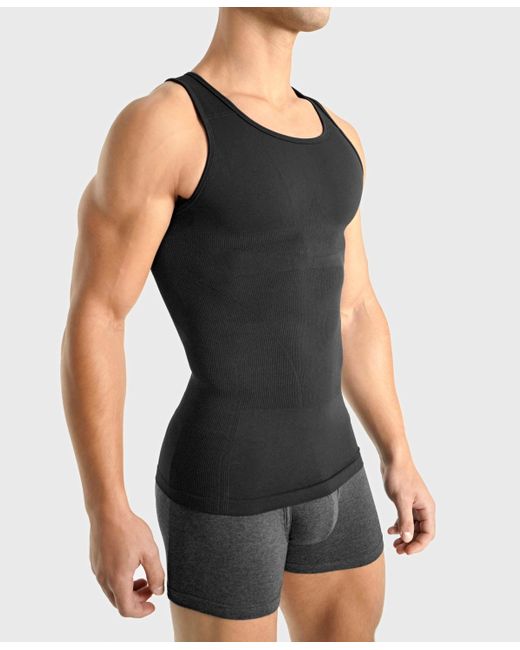Rounderbum Black Seamless Compression Tank Top for men